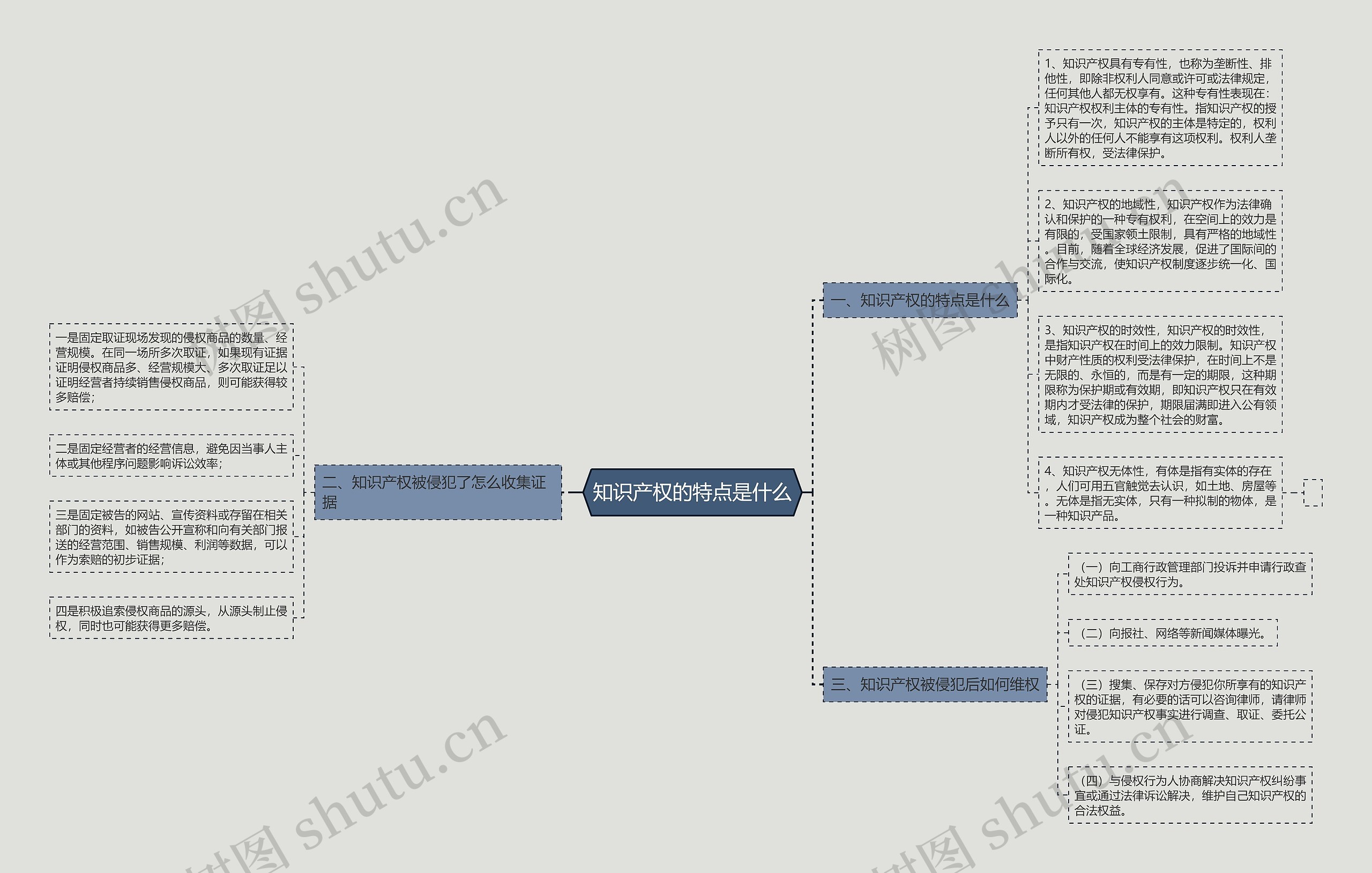 知识产权的特点是什么思维导图