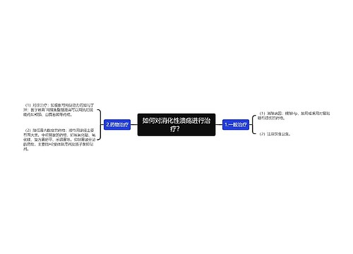 如何对消化性溃疡进行治疗？