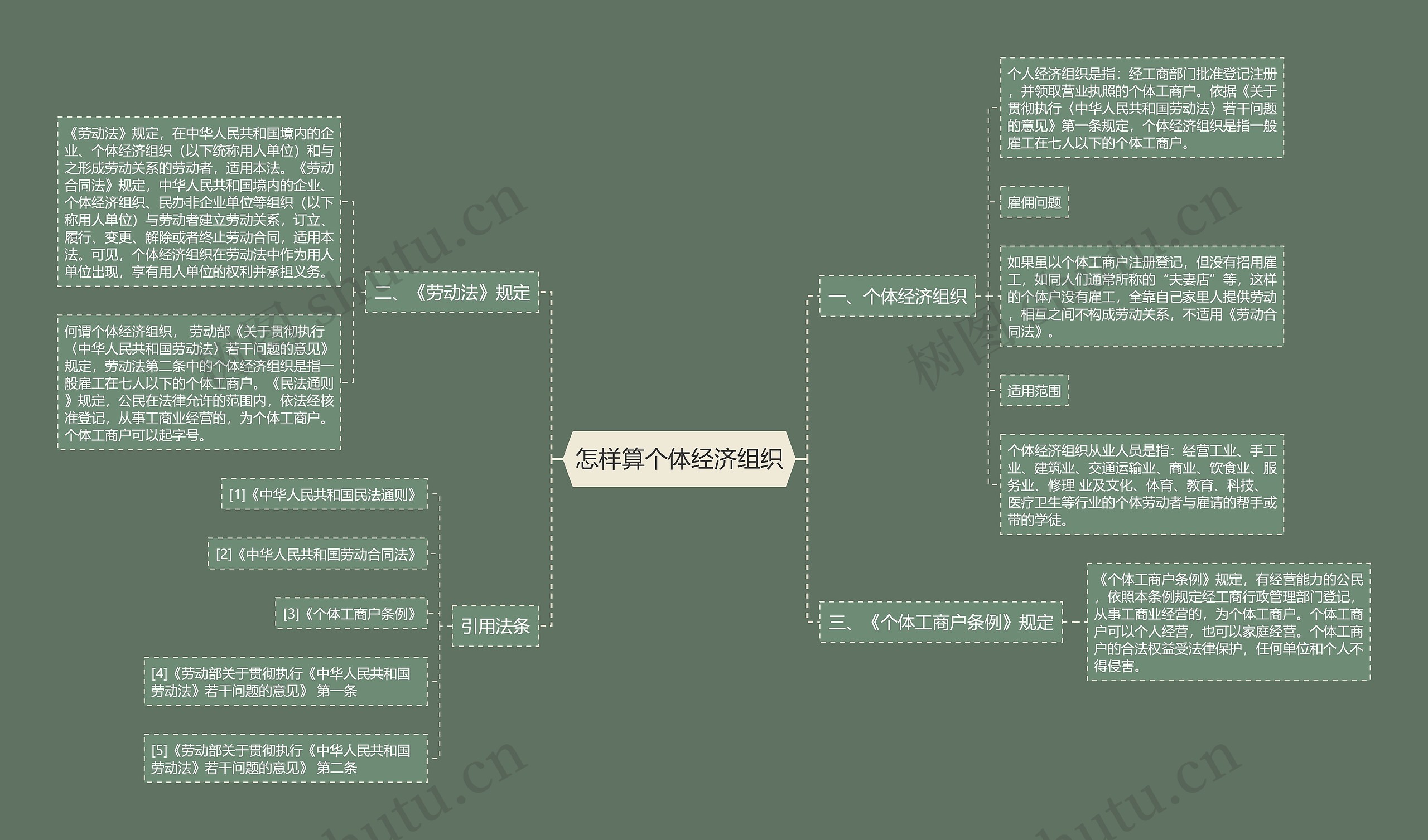 怎样算个体经济组织思维导图