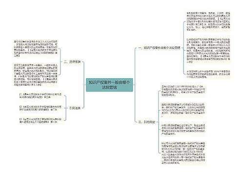 知识产权案件一般由哪个法院管辖