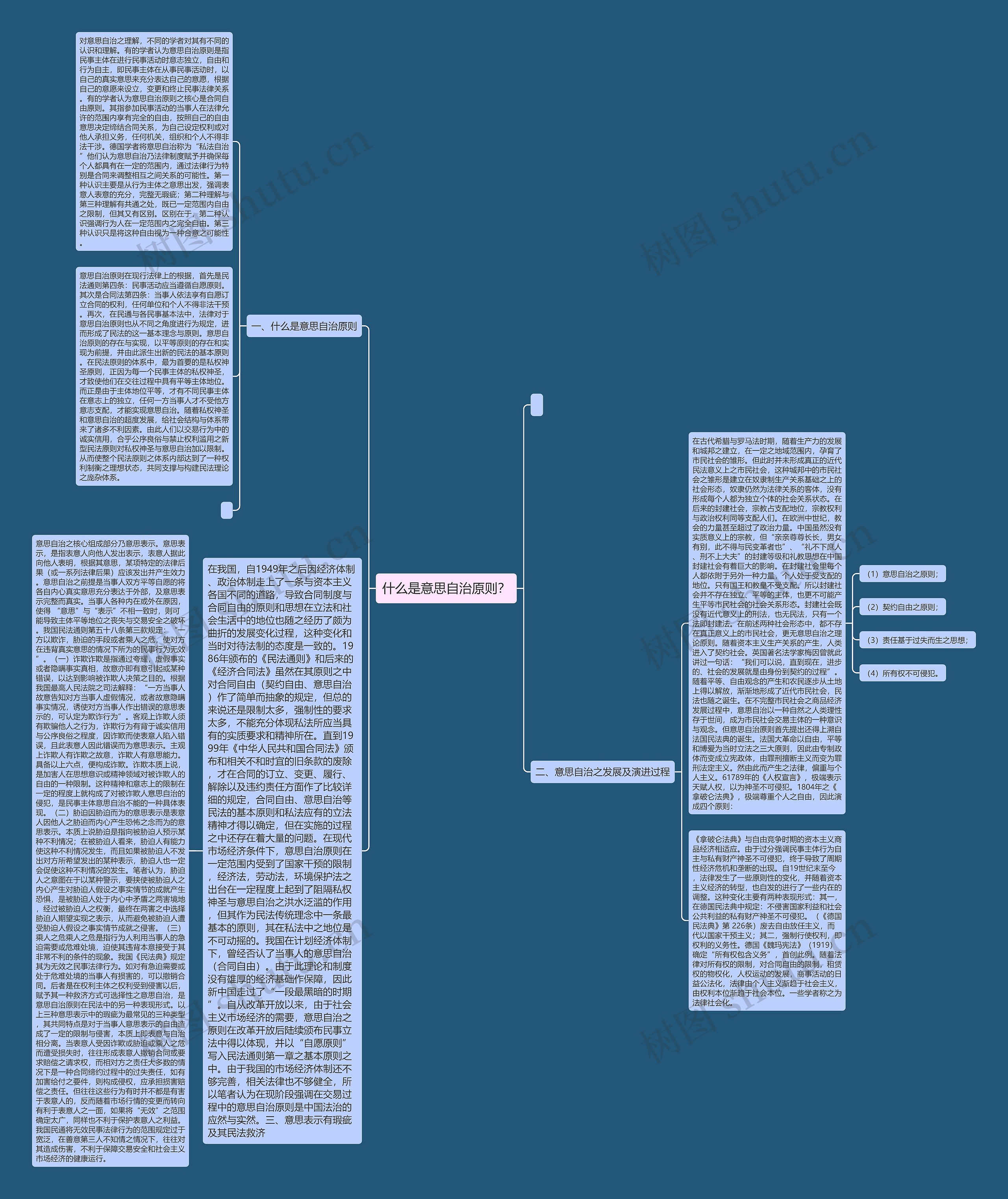 什么是意思自治原则？思维导图