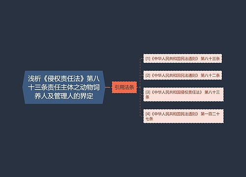 浅析《侵权责任法》第八十三条责任主体之动物饲养人及管理人的界定