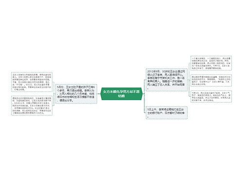 女方未婚先孕男方却不愿结婚