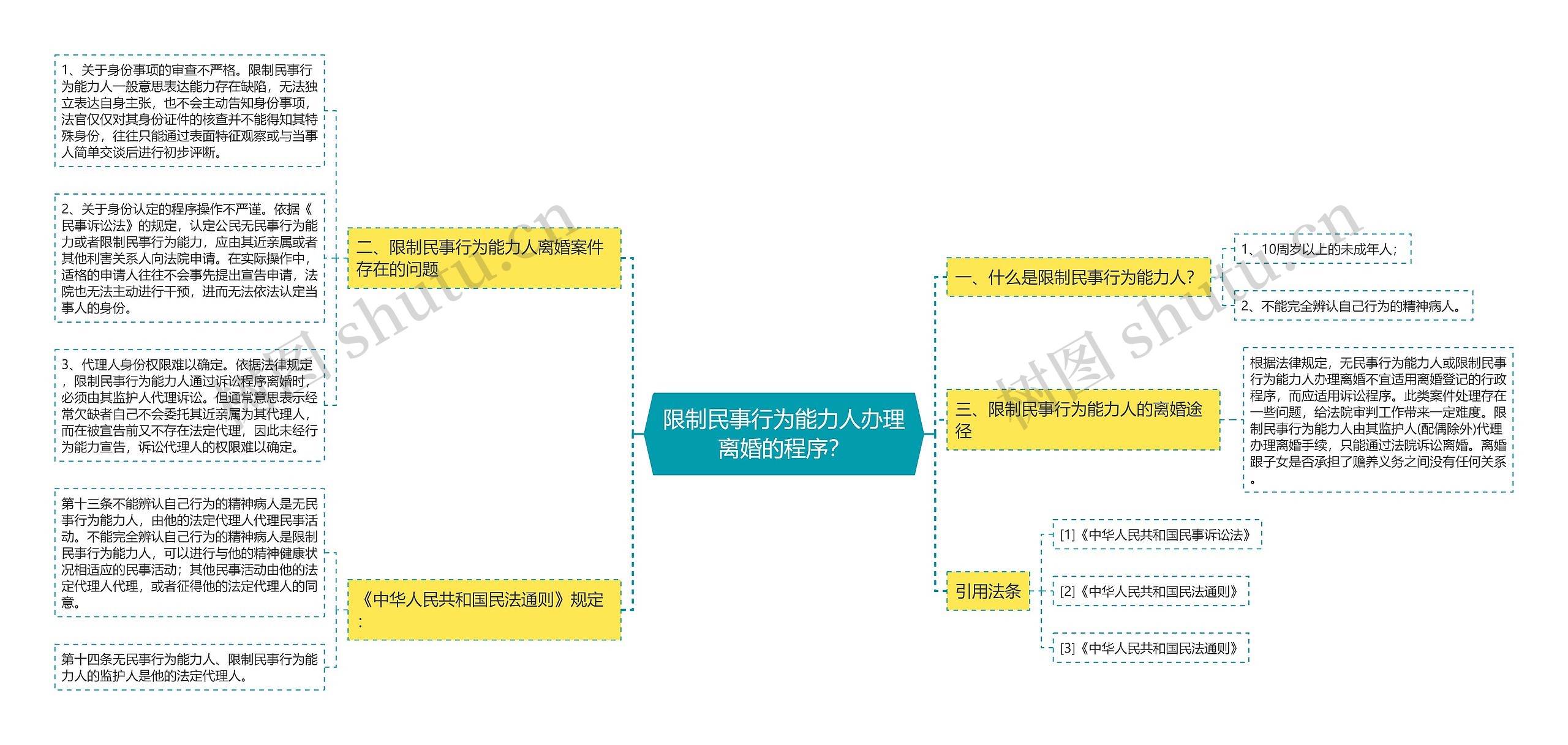 限制民事行为能力人办理离婚的程序？思维导图