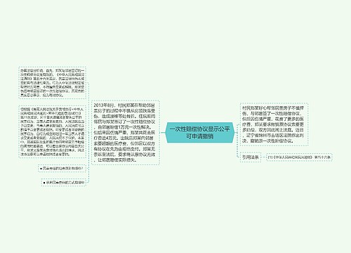 一次性赔偿协议显示公平可申请撤销