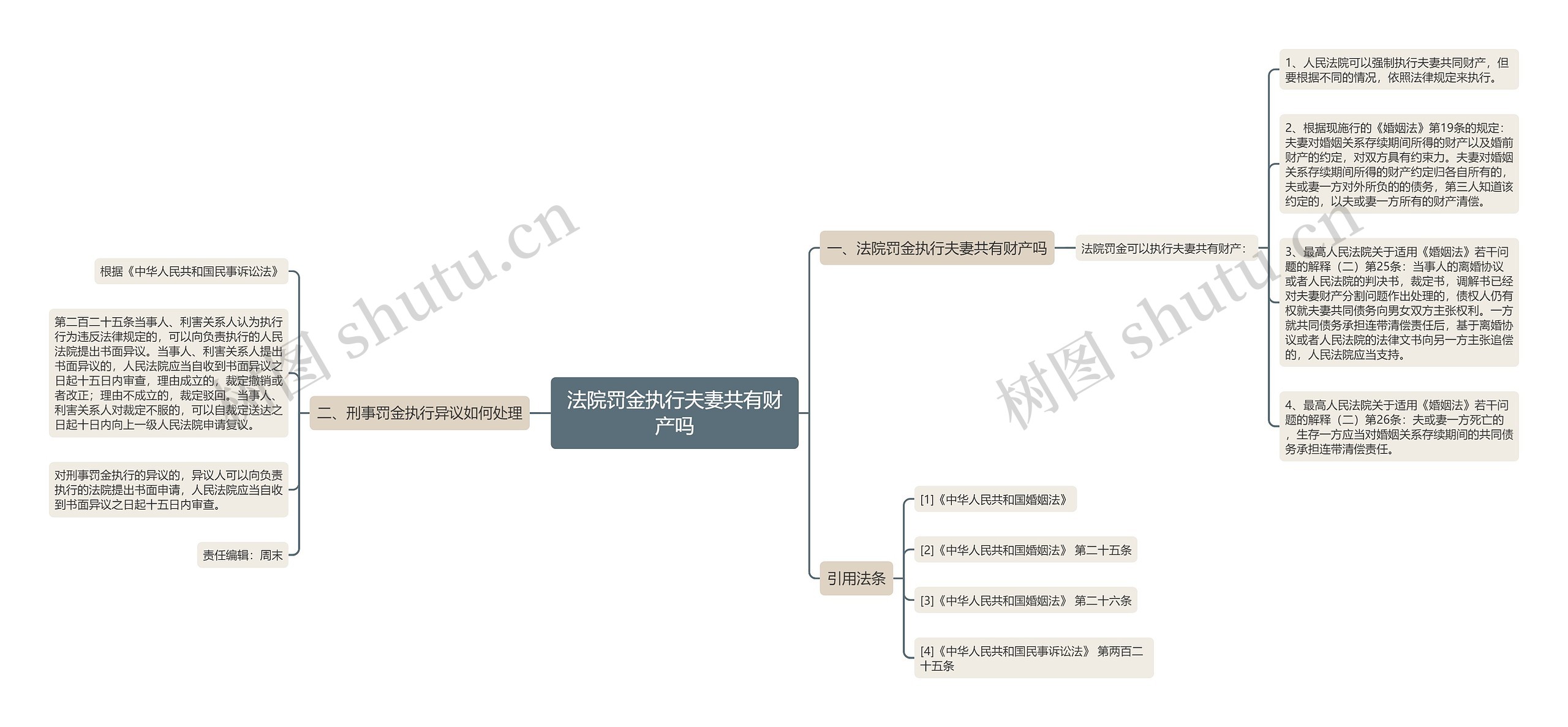 法院罚金执行夫妻共有财产吗思维导图