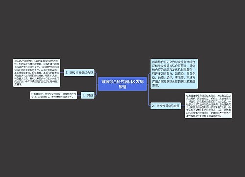 肾病综合征的病因及发病原理