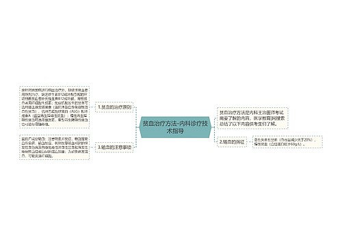 贫血治疗方法-内科诊疗技术指导