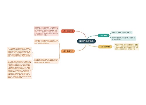 泽泻的栽培技术思维导图