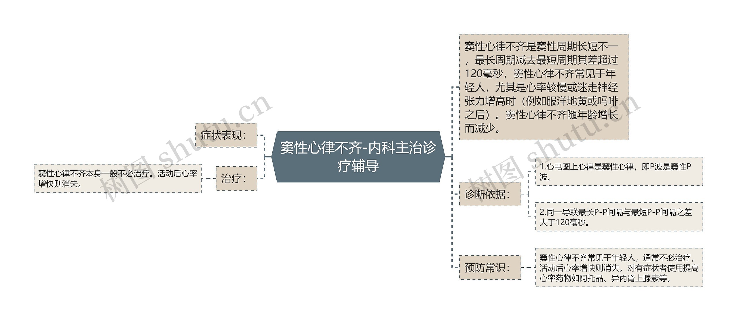 窦性心律不齐-内科主治诊疗辅导思维导图