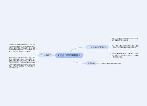 补办身份证还需要什么