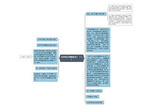 如何签订离婚协议？（二）