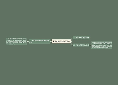 未满16岁办身份证程序