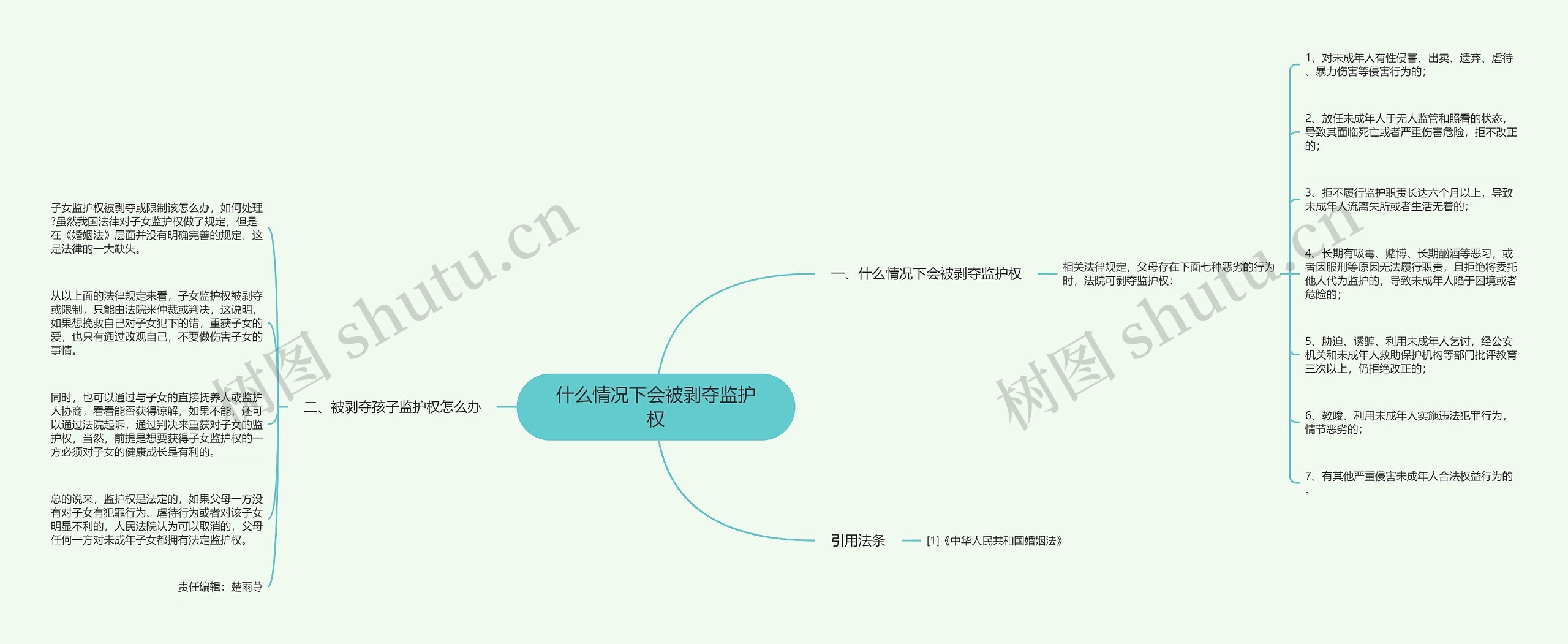 什么情况下会被剥夺监护权思维导图