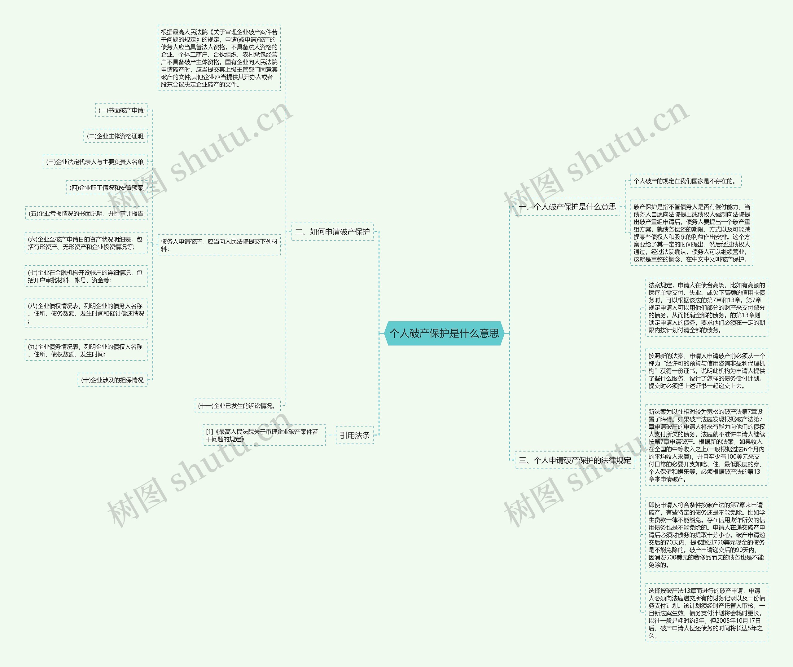 个人破产保护是什么意思思维导图