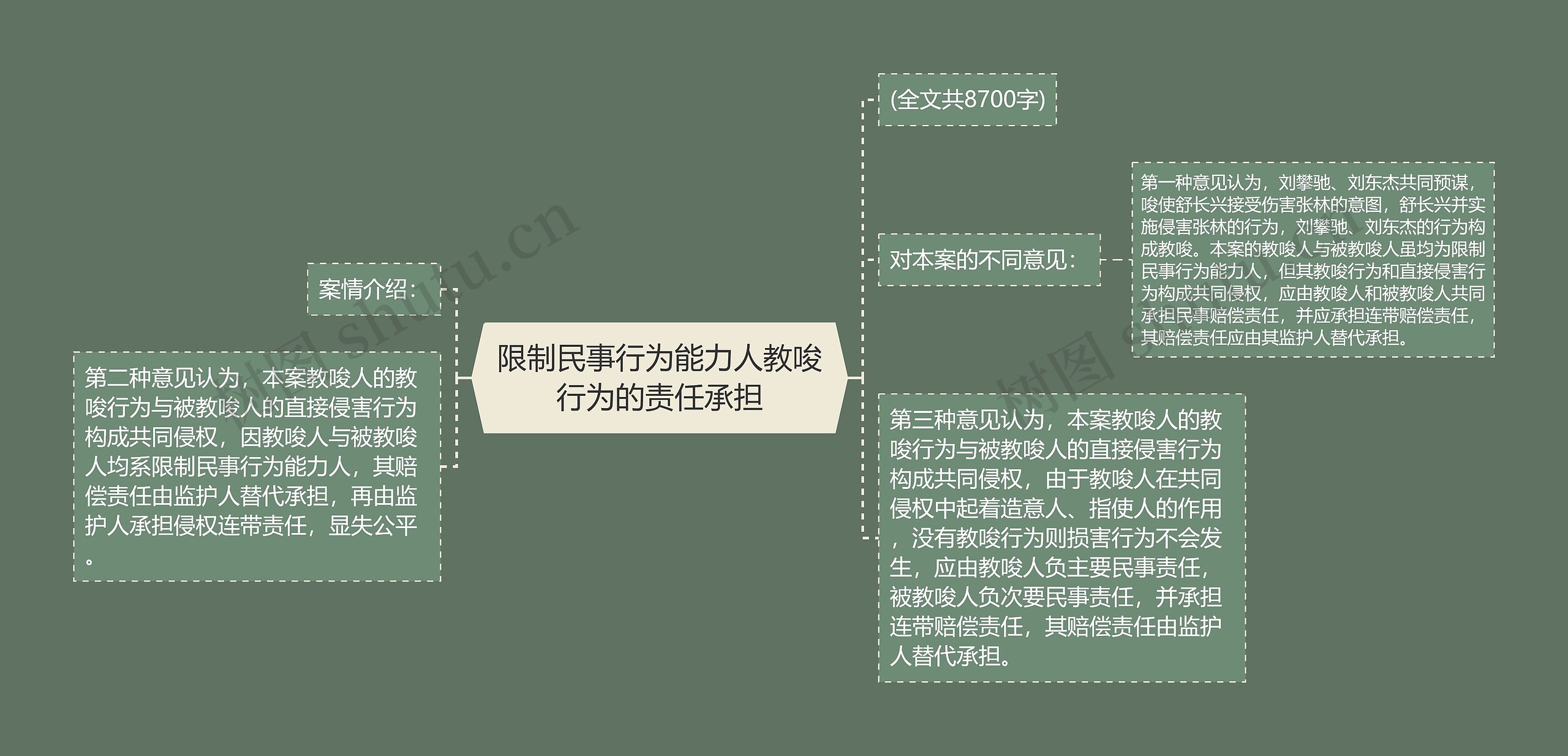 限制民事行为能力人教唆行为的责任承担思维导图