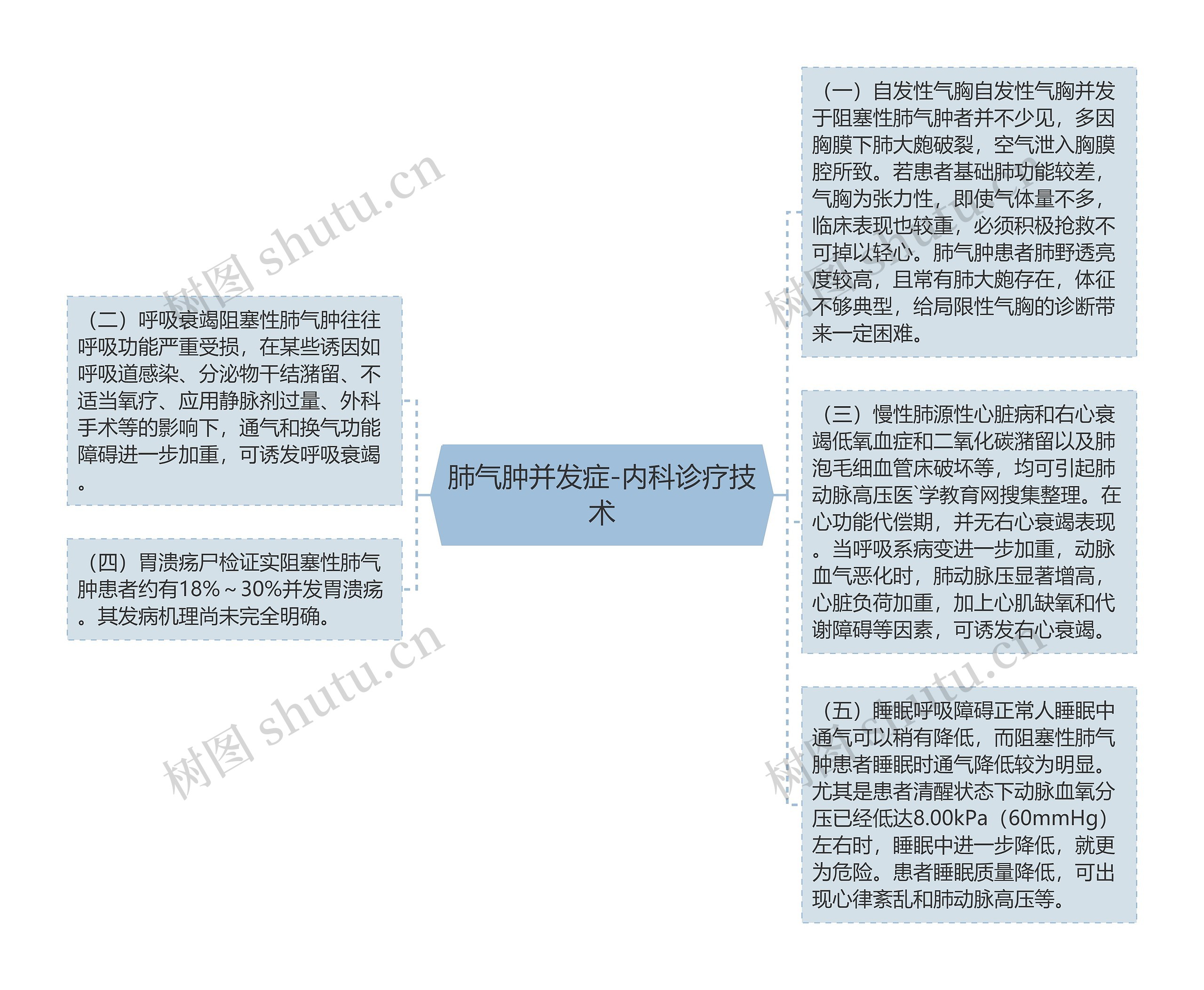 肺气肿并发症-内科诊疗技术思维导图