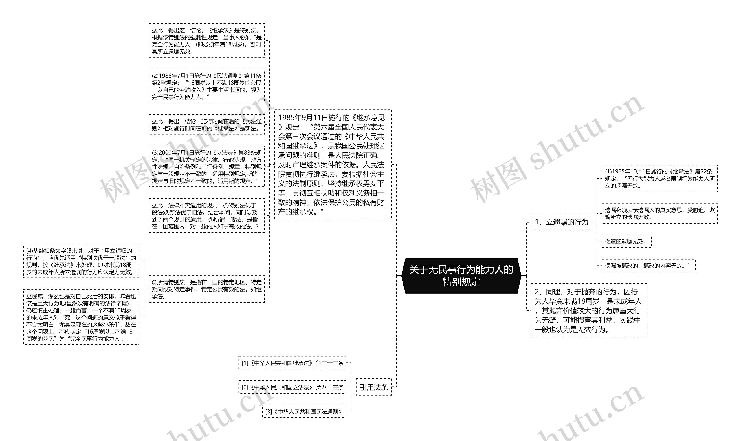 关于无民事行为能力人的特别规定