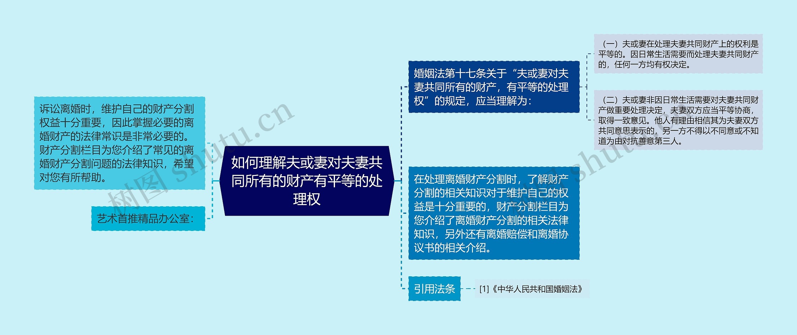 如何理解夫或妻对夫妻共同所有的财产有平等的处理权思维导图