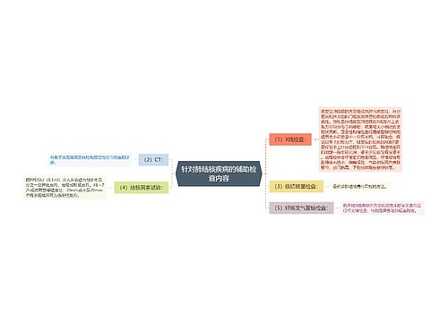 针对肺结核疾病的辅助检查内容