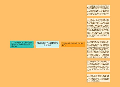 协议离婚与诉讼离婚的特点及适用