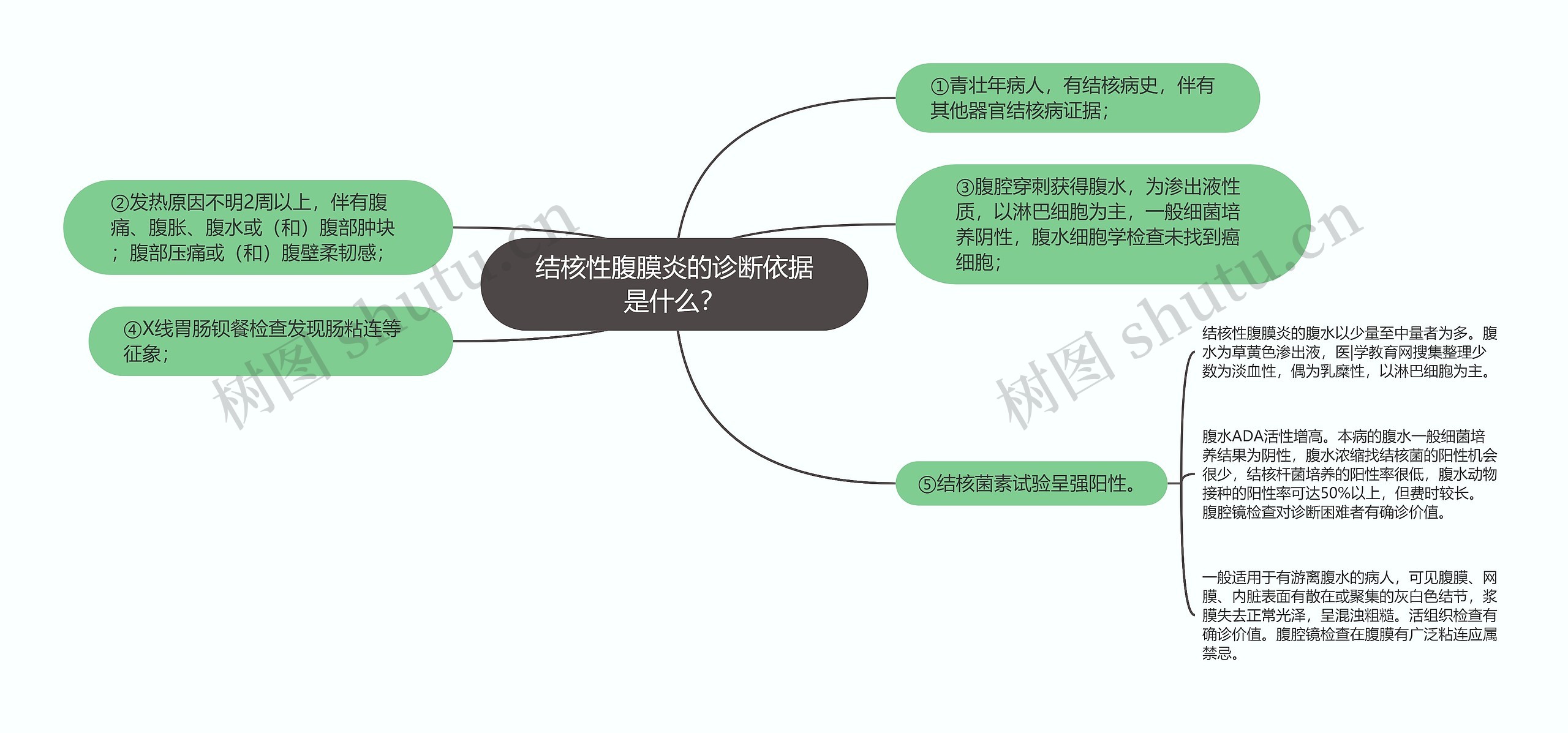 结核性腹膜炎的诊断依据是什么？