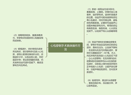 心包穿刺手术具体操作方法