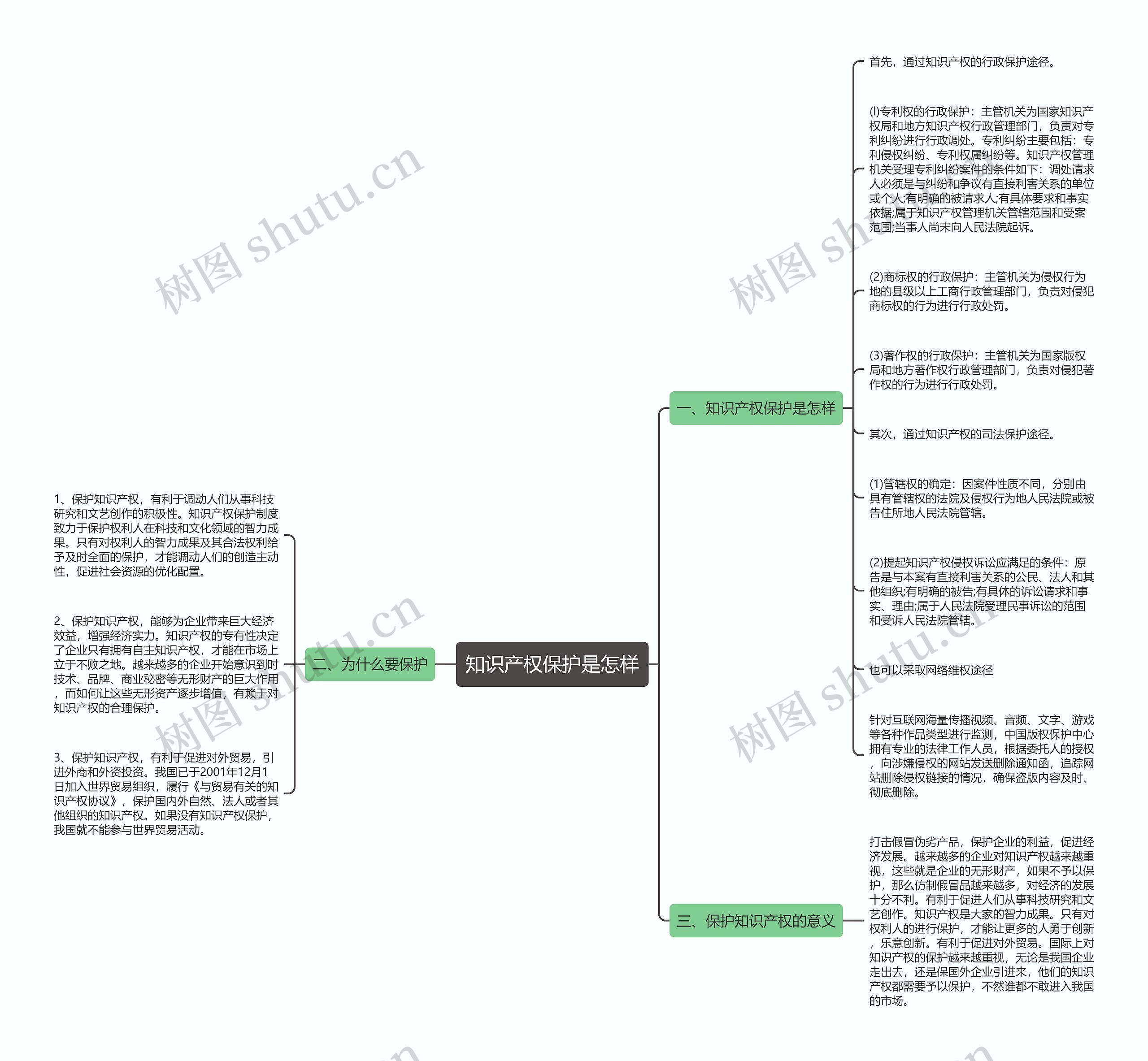 知识产权保护是怎样思维导图