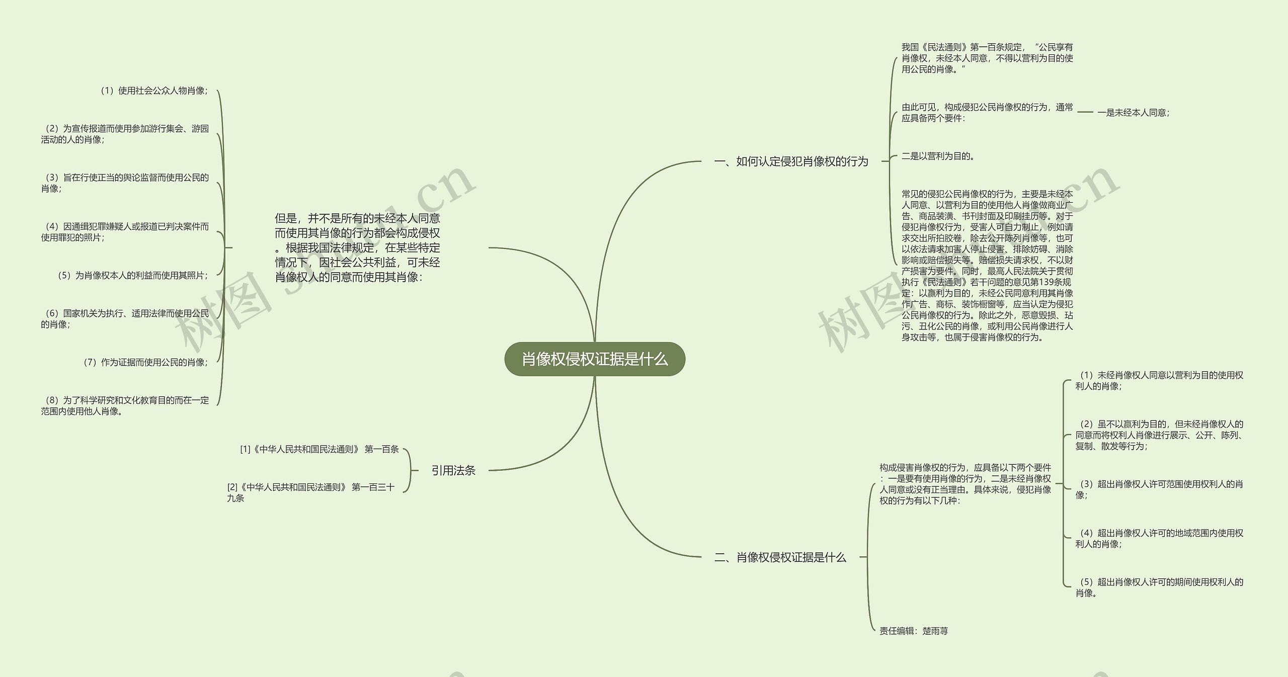 肖像权侵权证据是什么思维导图