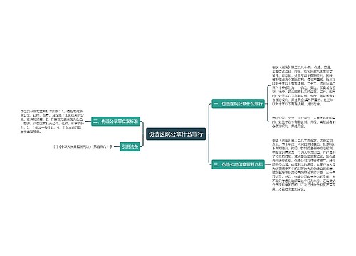 伪造医院公章什么罪行