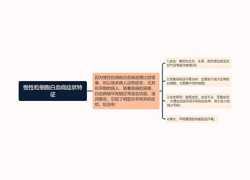 慢性粒细胞白血病症状特征