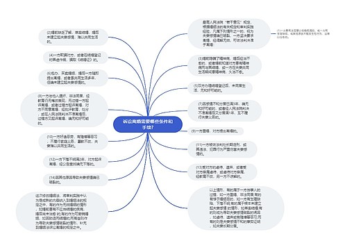 诉讼离婚需要哪些条件和手续?