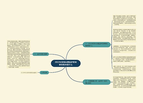 2022年深圳办理监护权转移的程序是什么