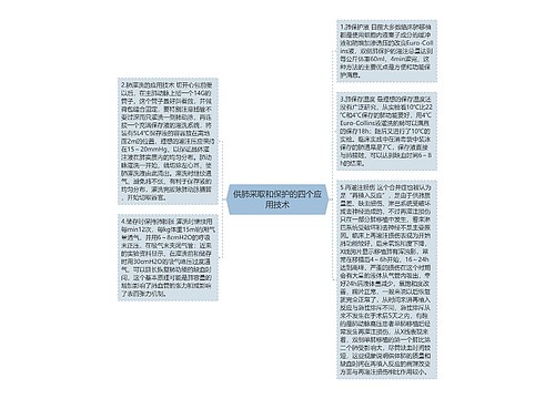 供肺采取和保护的四个应用技术