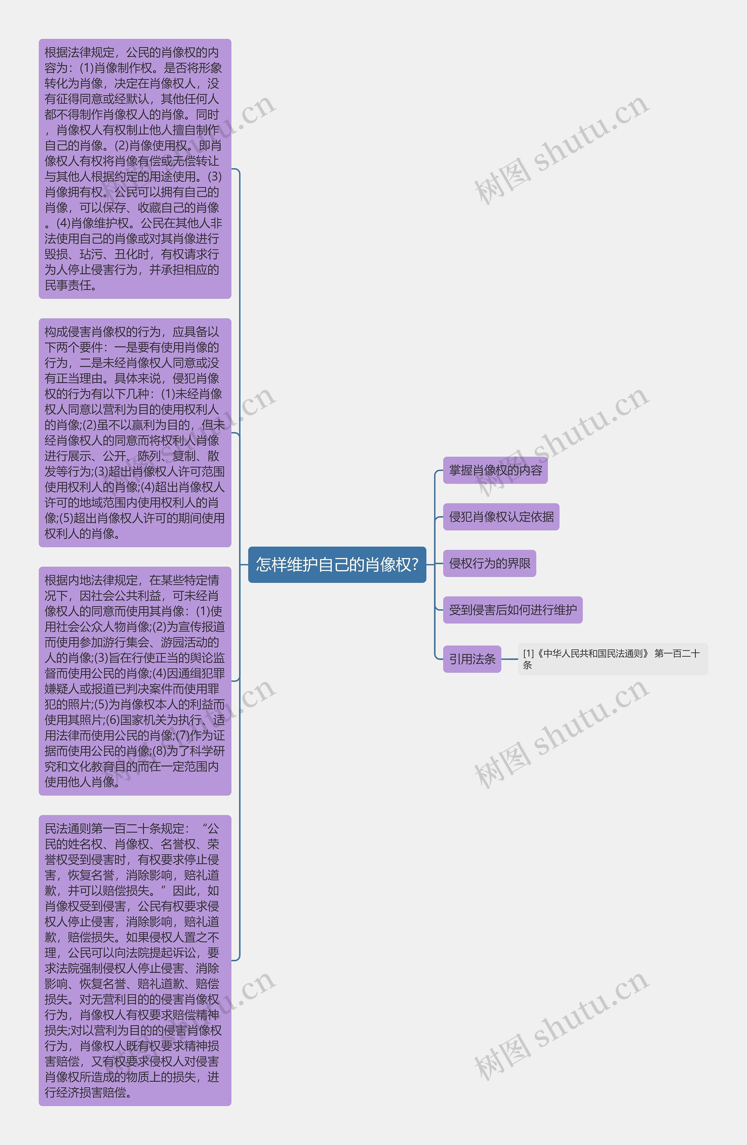 怎样维护自己的肖像权?思维导图