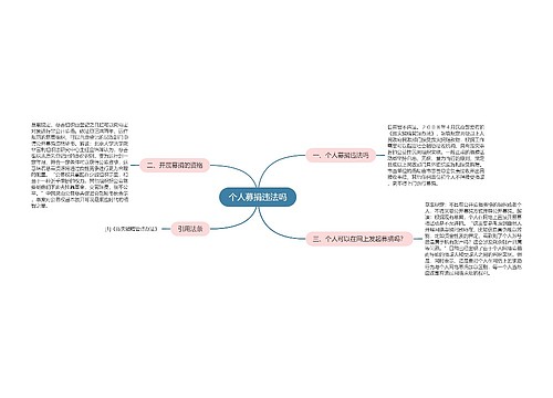 个人募捐违法吗