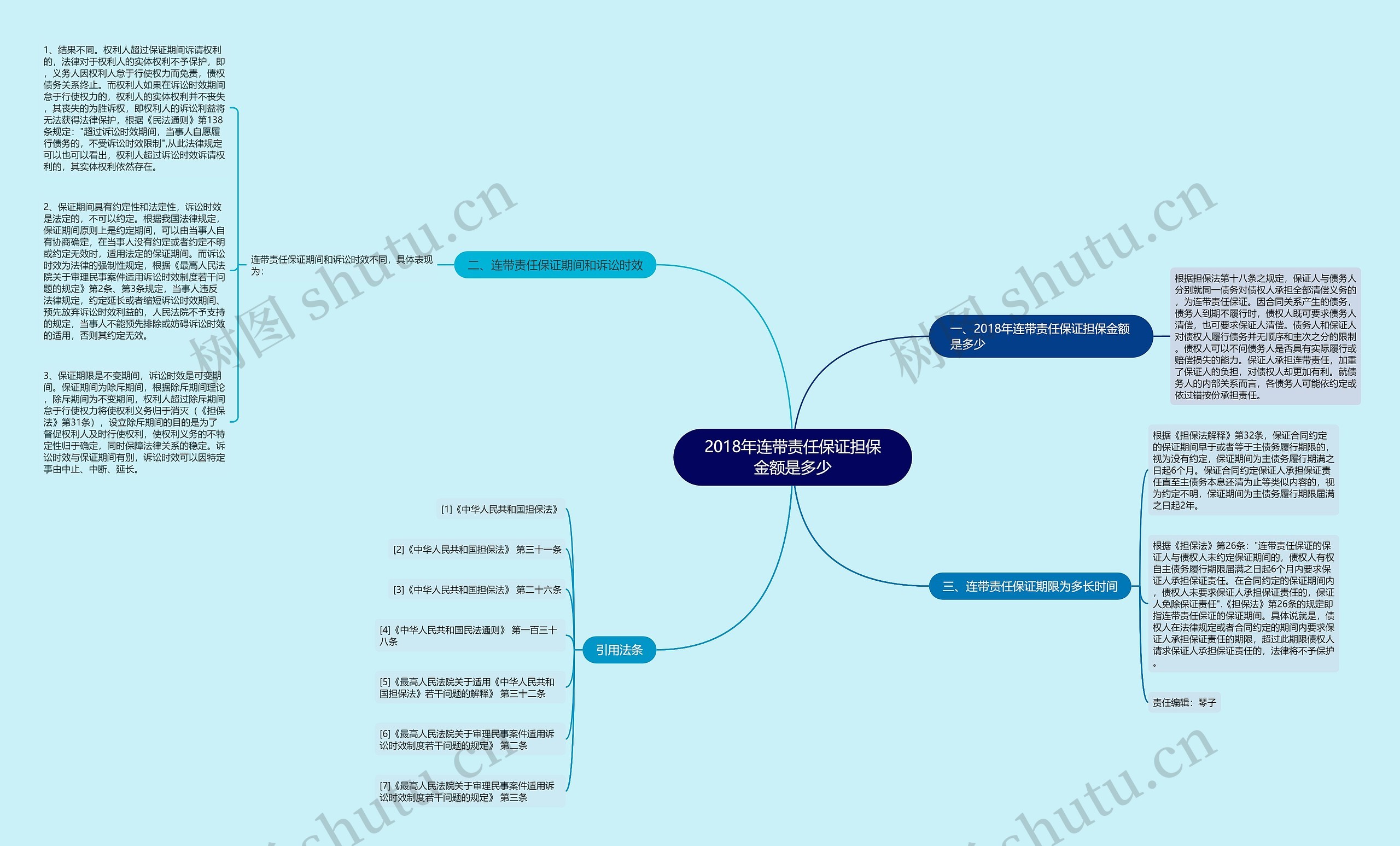 2018年连带责任保证担保金额是多少思维导图