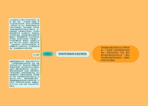 防御药用植物冻害的措施