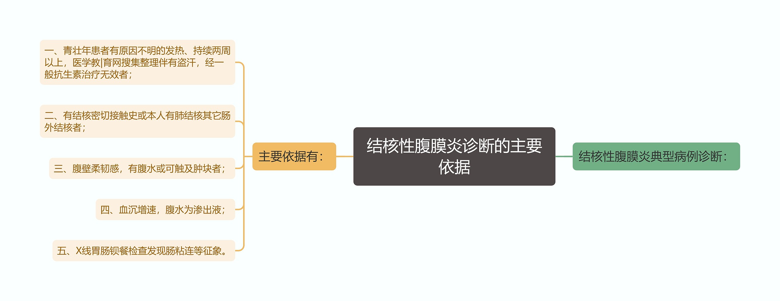 结核性腹膜炎诊断的主要依据思维导图