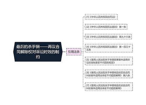 最后的杀手锏——再议合同解除权对诉讼时效的制约