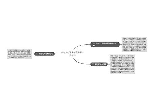 外地人办理居住证需要什么材料