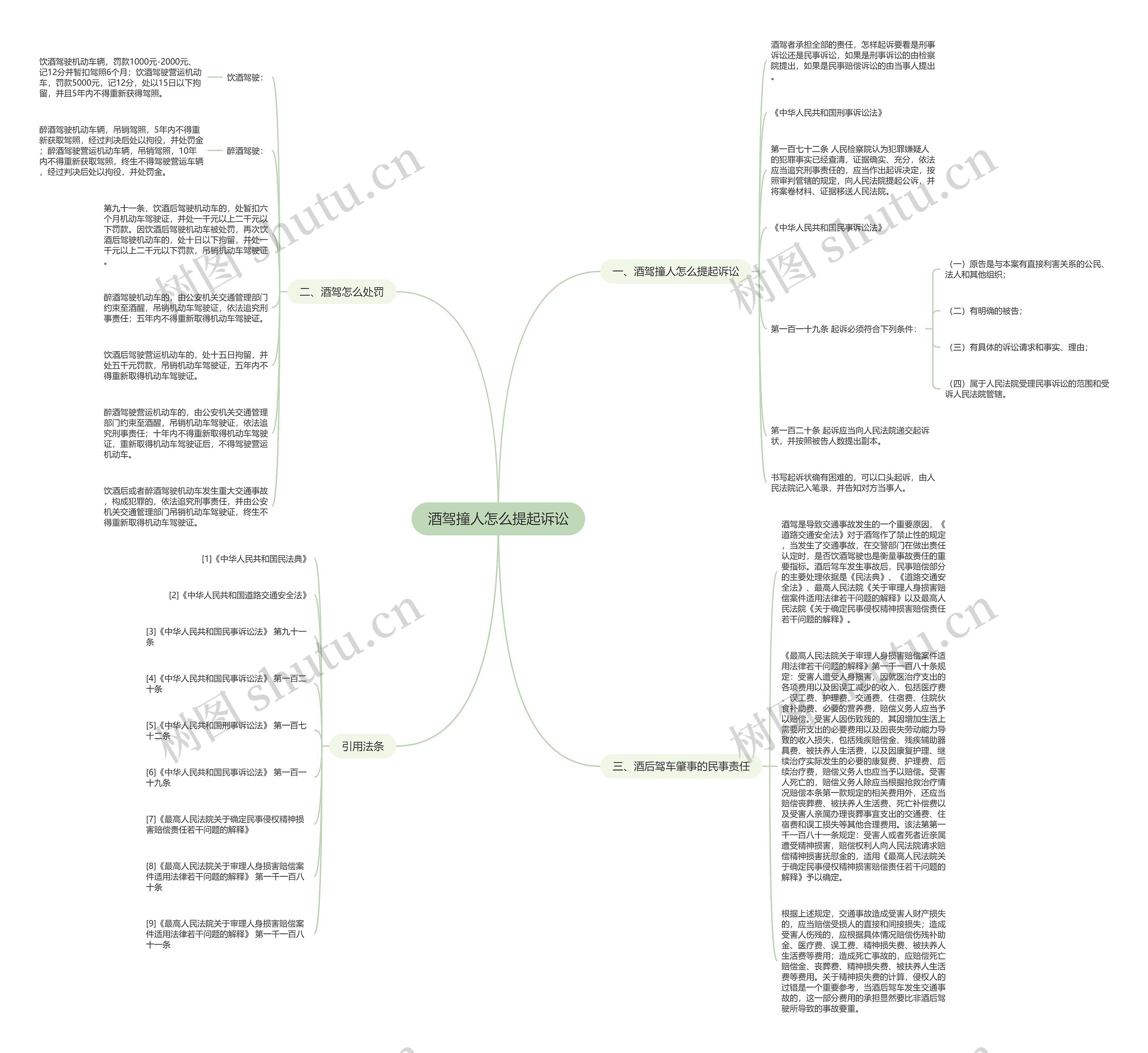 酒驾撞人怎么提起诉讼思维导图