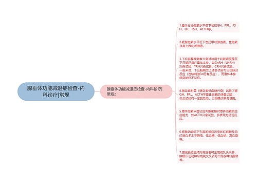 腺垂体功能减退症检查-内科诊疗|常规