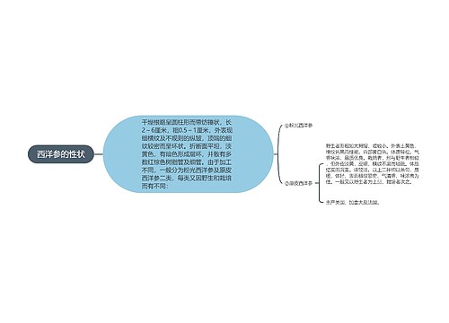 西洋参的性状