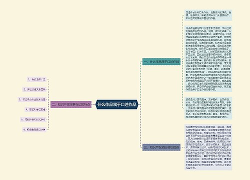 什么作品属于口述作品