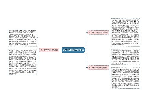 财产所有权权利主体