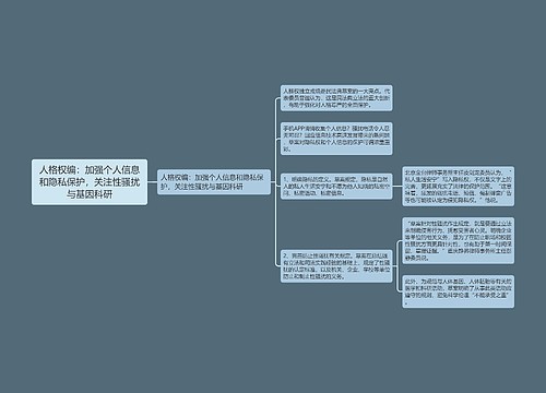 人格权编：加强个人信息和隐私保护，关注性骚扰与基因科研