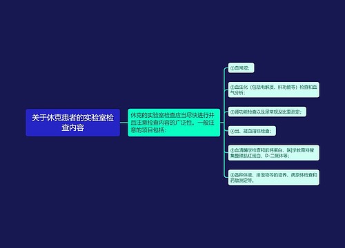 关于休克患者的实验室检查内容