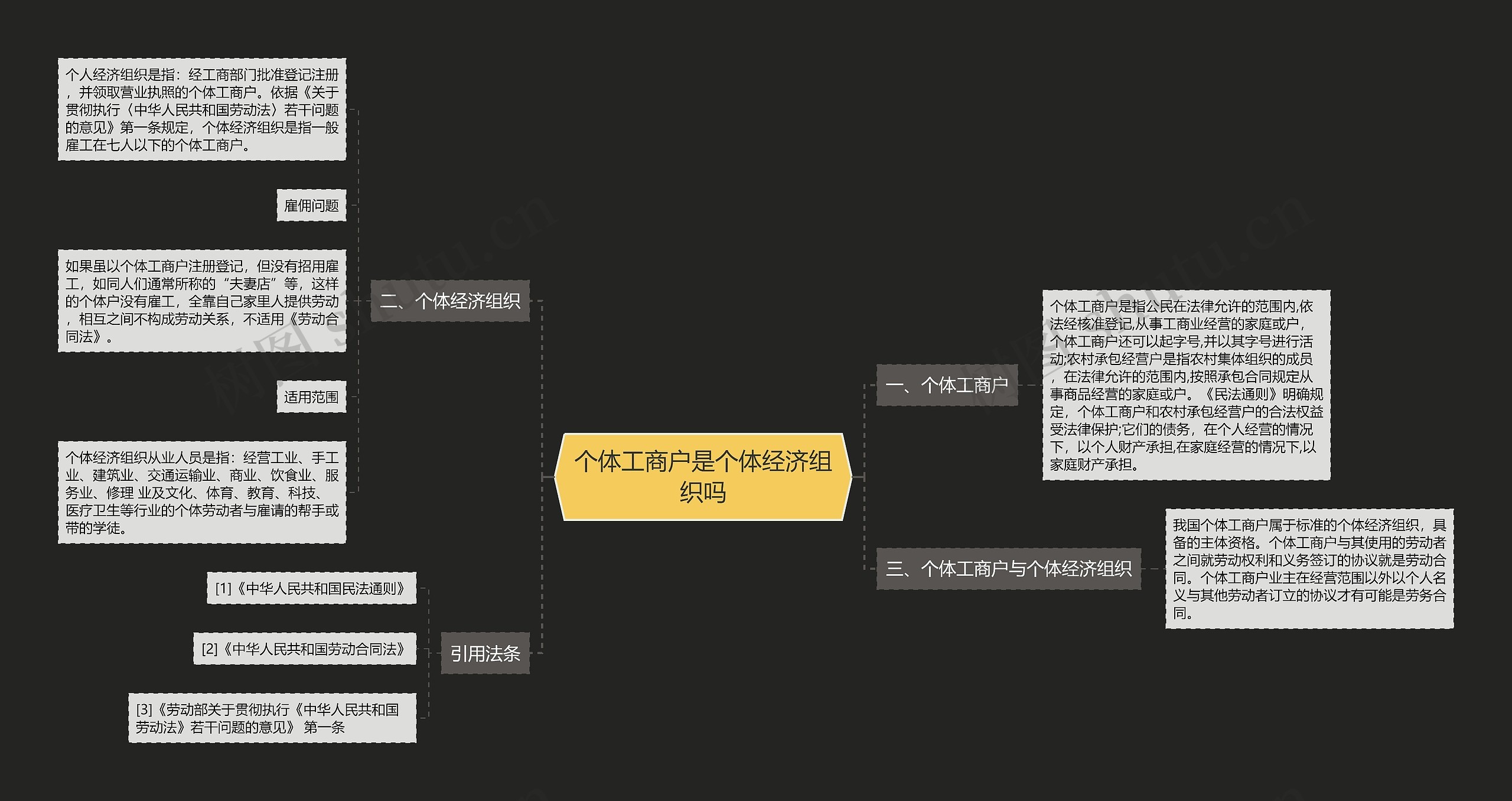 个体工商户是个体经济组织吗思维导图