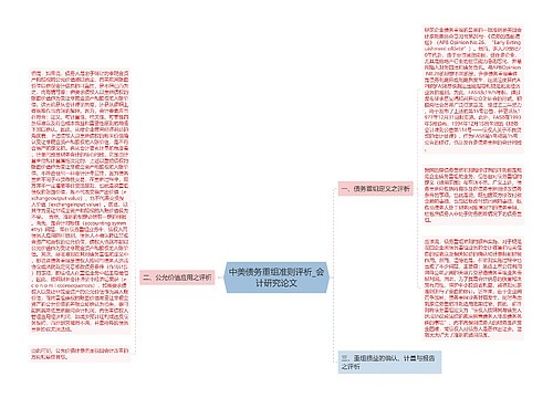 中美债务重组准则评析_会计研究论文